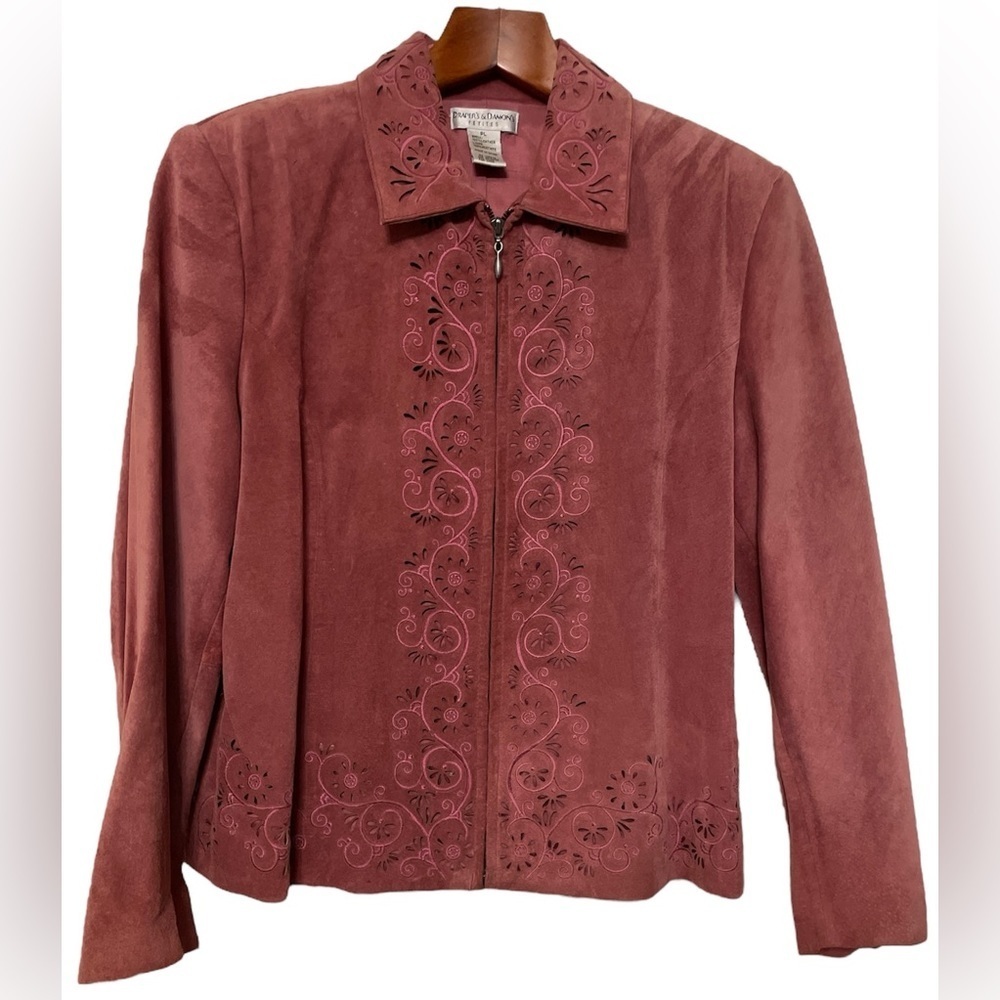 Draper’s & Damon’s Petites, Light Pink Leather Jacket, Size PL